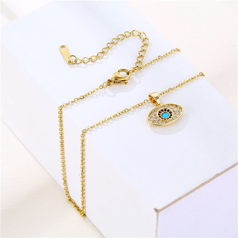 Wholesale Stainless Steel Devil Eye Necklace